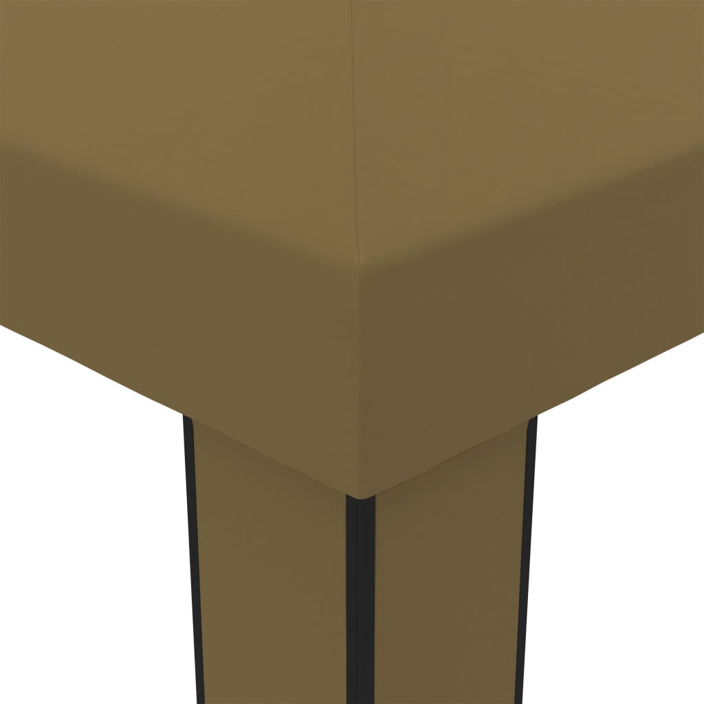 Altán s dvojitou střechou 3 x 6 m taupe 180 g/m²