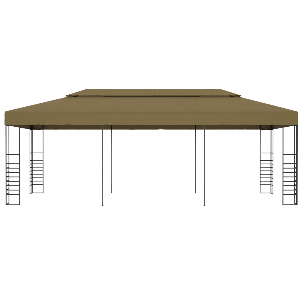 Zahradní altán 6 x 3 x 2,7 m taupe 180 g/m²