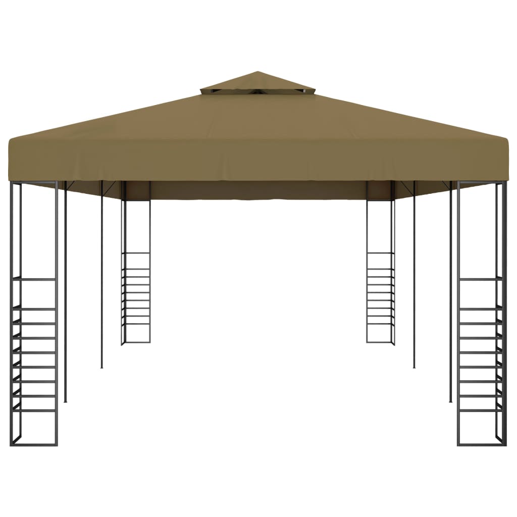 Zahradní altán 6 x 3 x 2,7 m taupe 180 g/m²