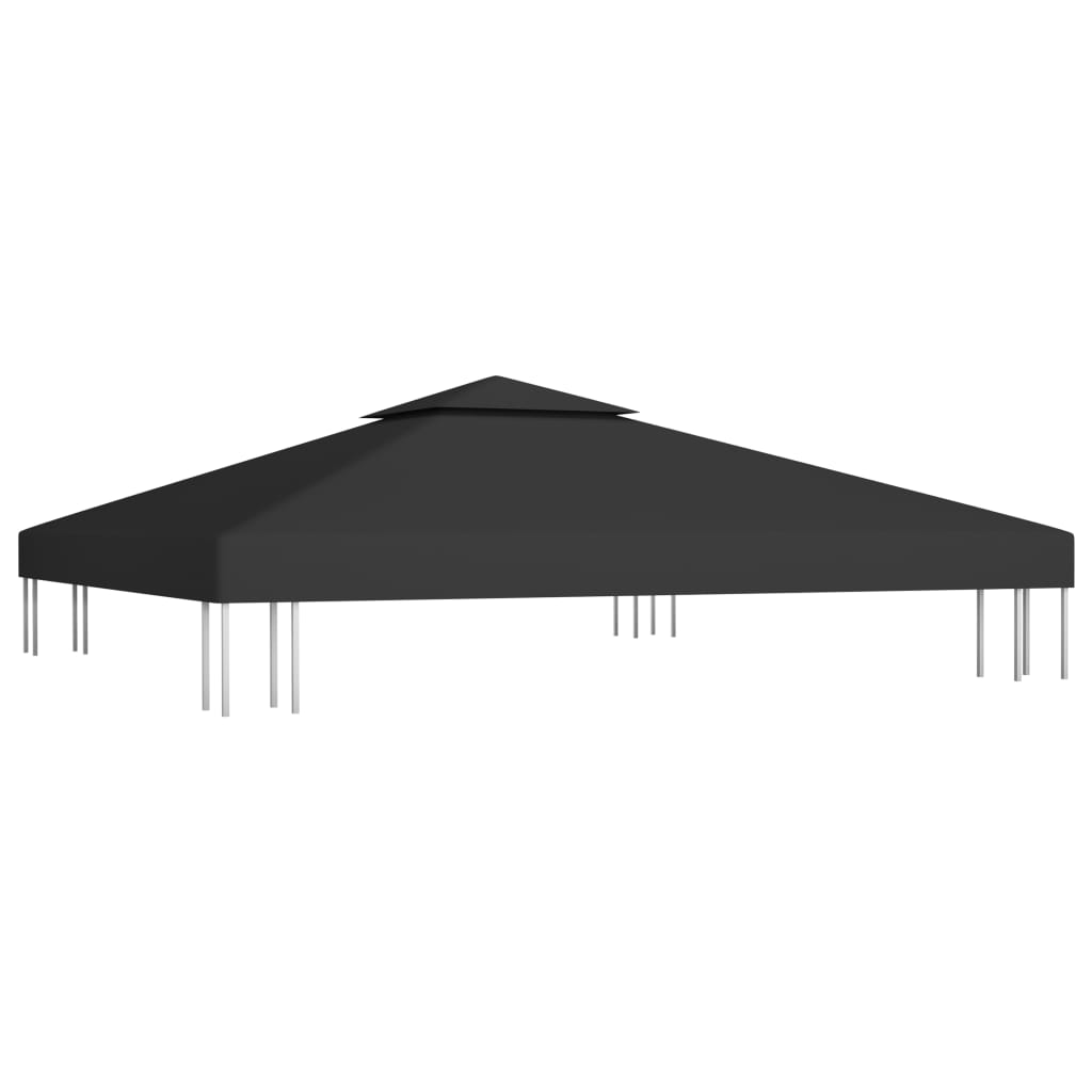 Dvojitá střecha na altán 310 g/m² 3 x 3 m černá