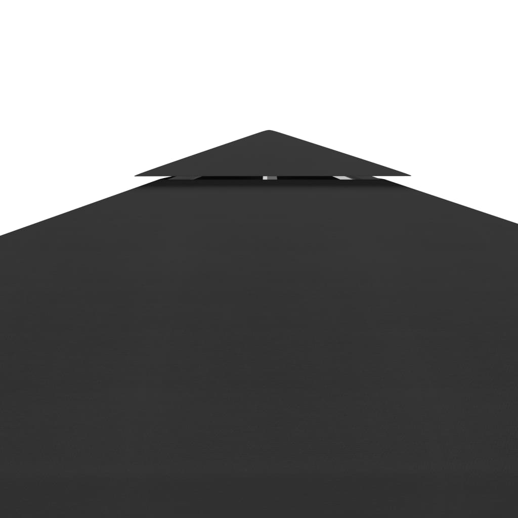 Dvojitá střecha na altán 310 g/m² 3 x 3 m černá