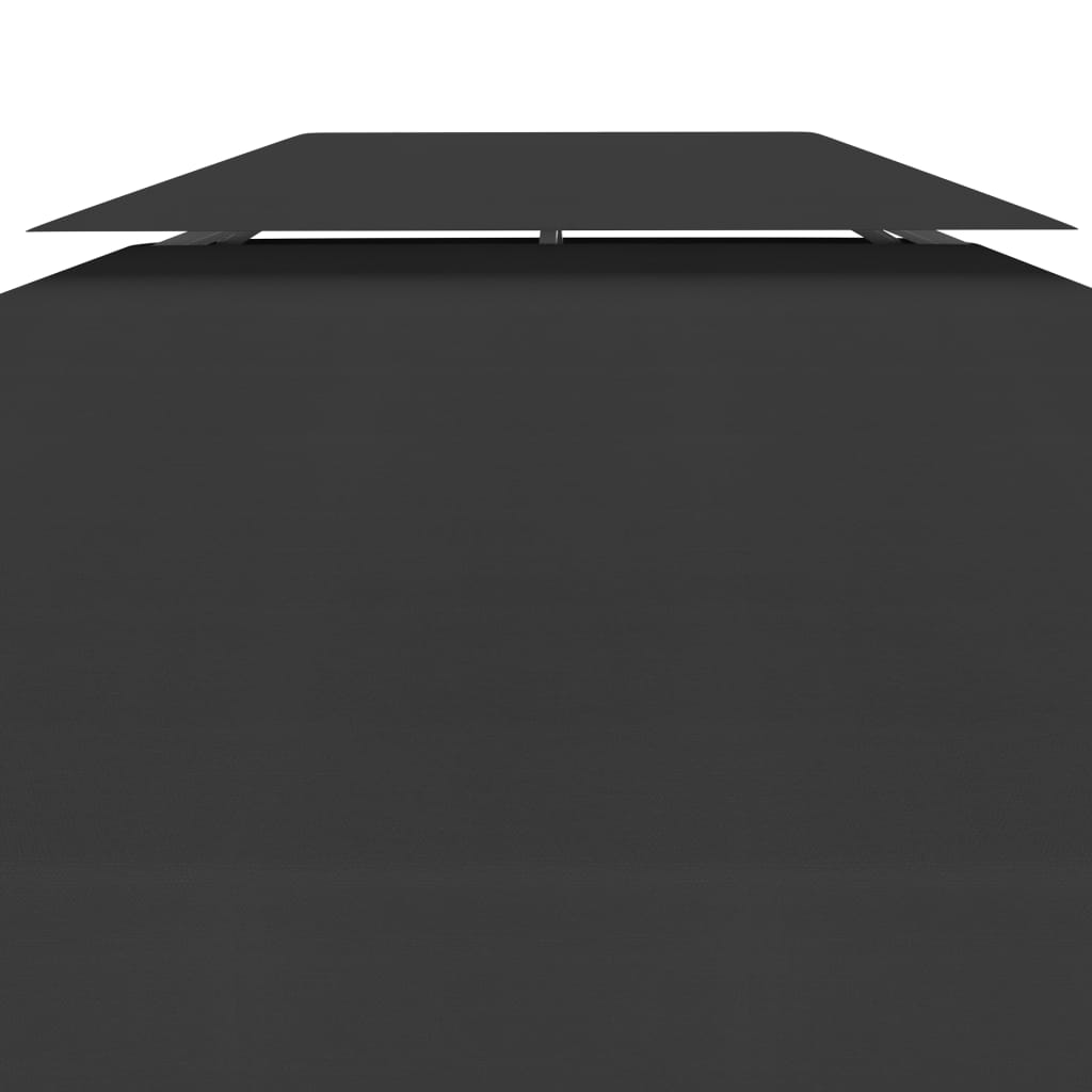 Dvojitá střecha na altán 310 g/m² 4 x 3 m černá