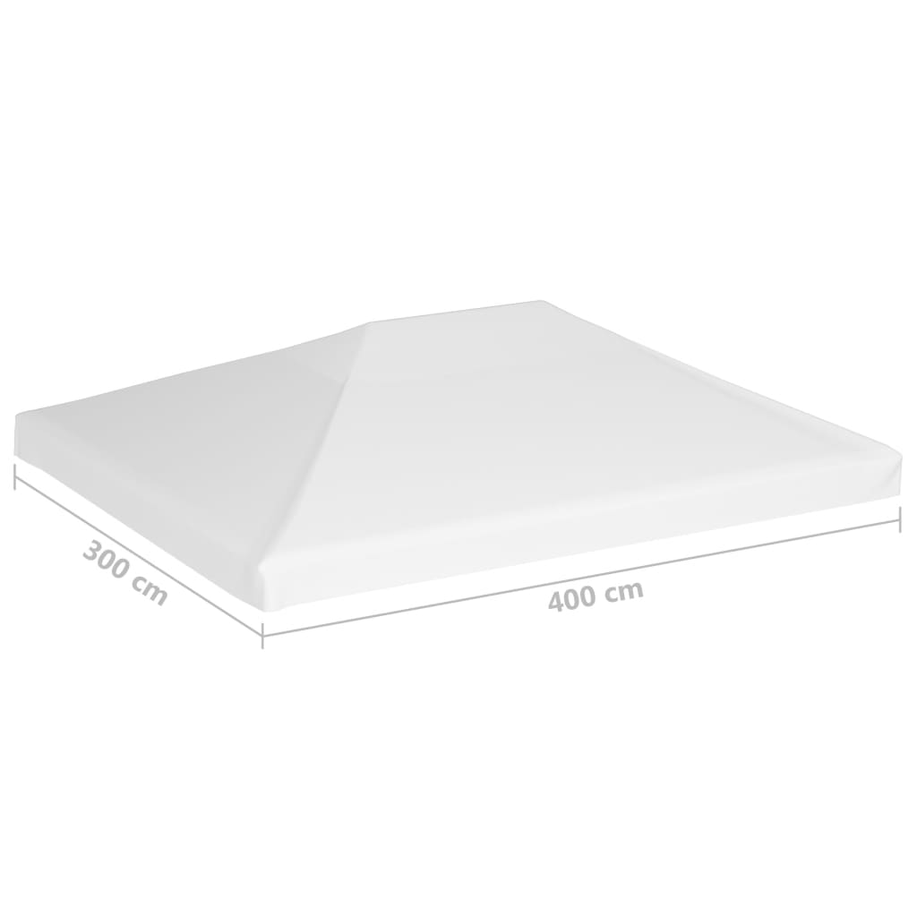 Náhradní střecha na altán 270 g/m² 4 x 3 m bílá