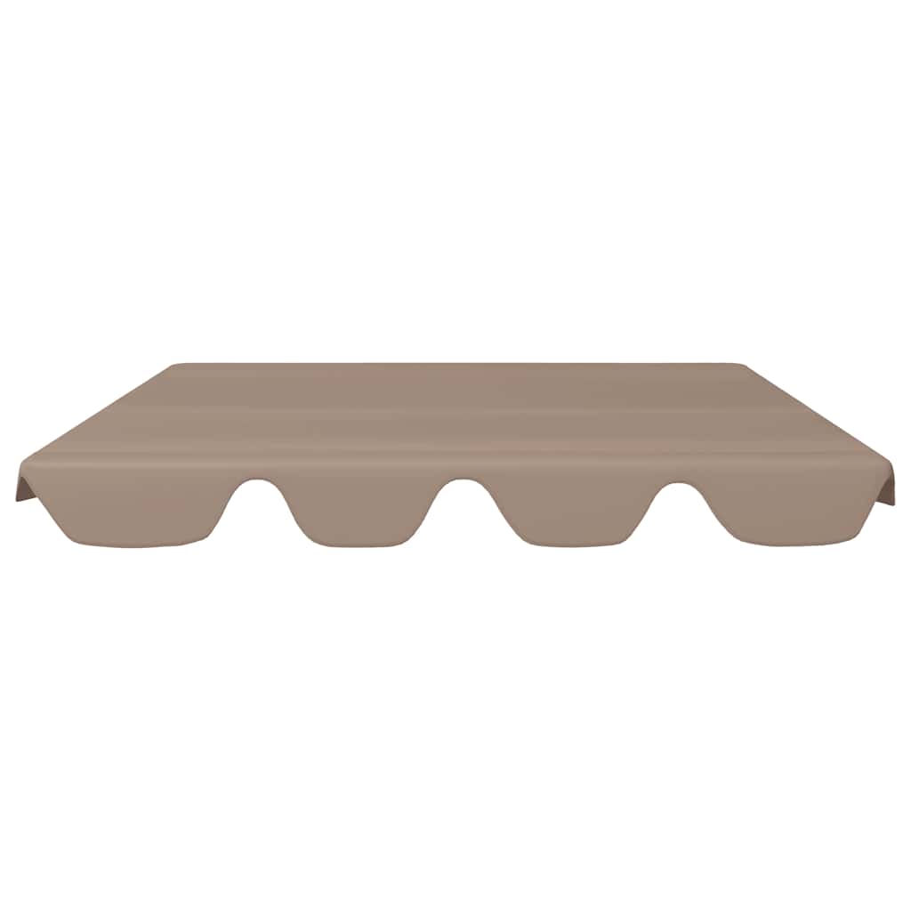 Náhradní stříška na zahradní houpačku taupe 150/130 x 105/70 cm