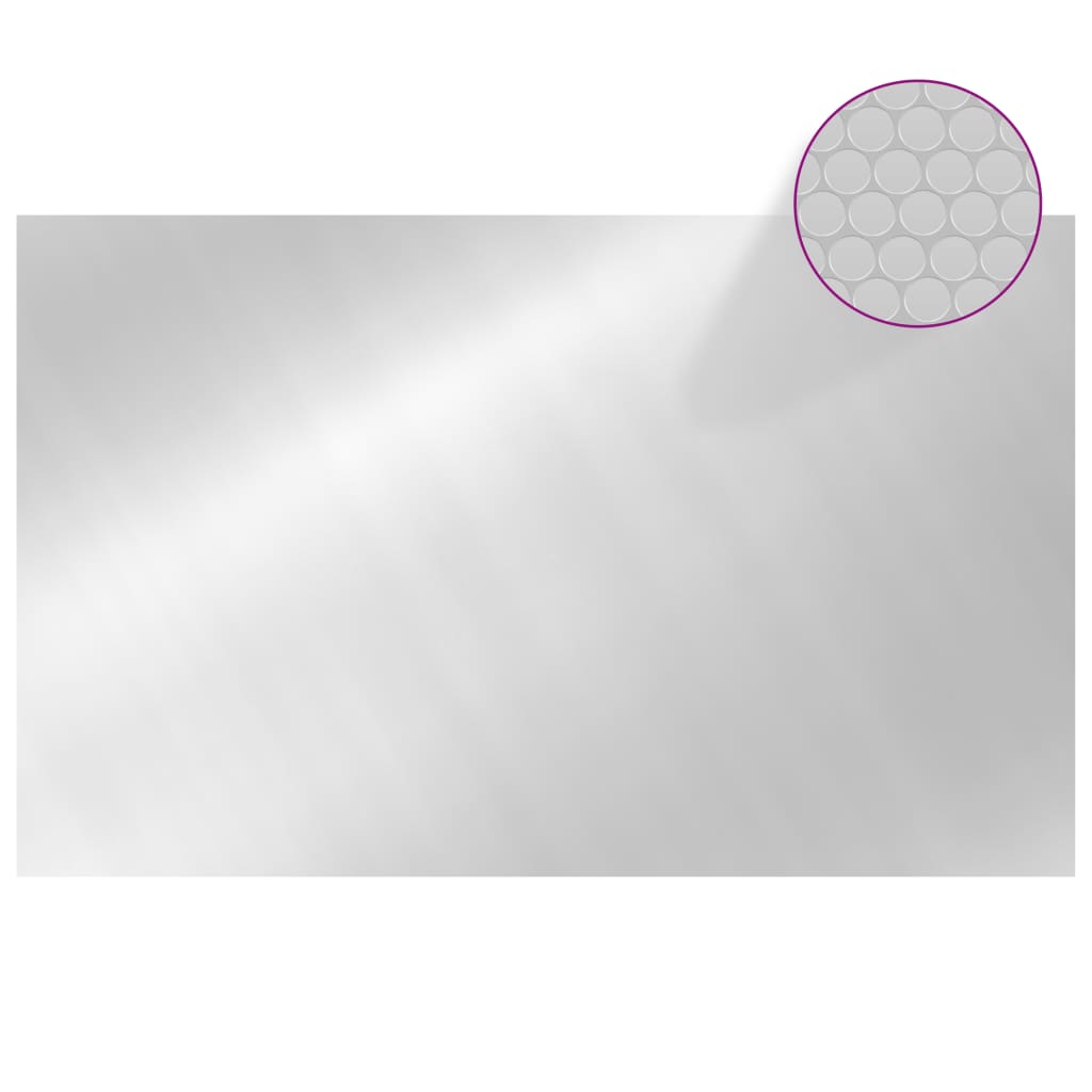 Obdélníkový kryt na bazén 800 x 500 cm PE stříbrný