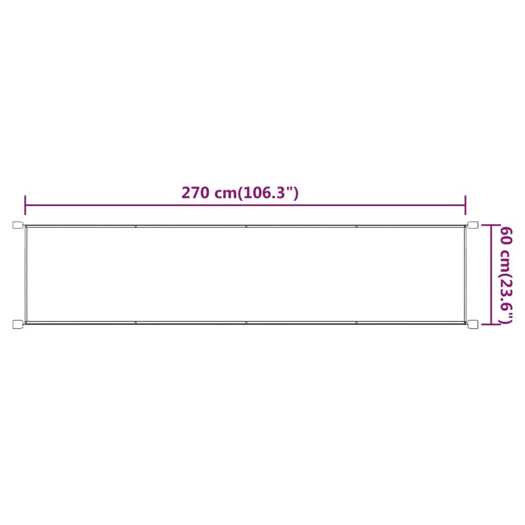 Vertikální markýza modrá 60 x 270 cm oxfordská látka