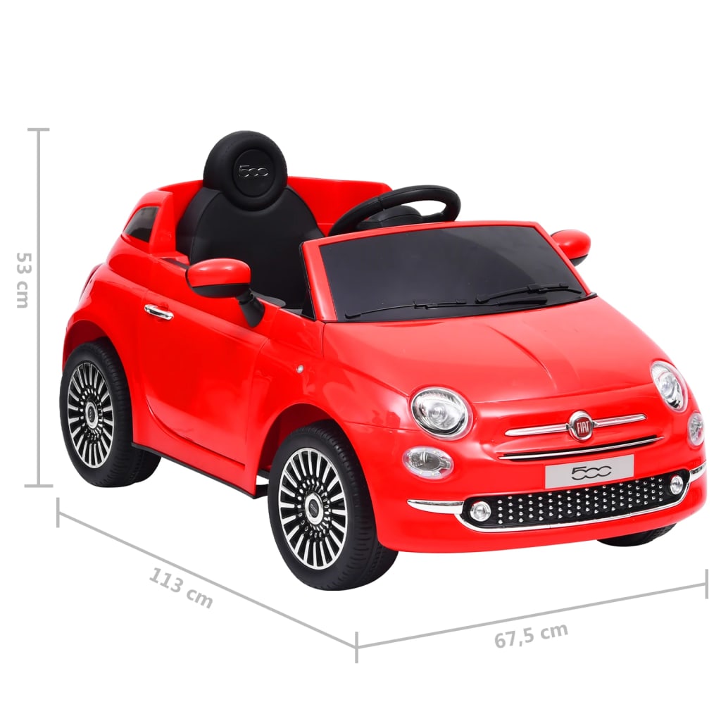 Dětské elektrické auto Fiat 500 červené