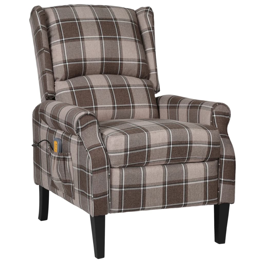Masážní polohovací křeslo béžové textil