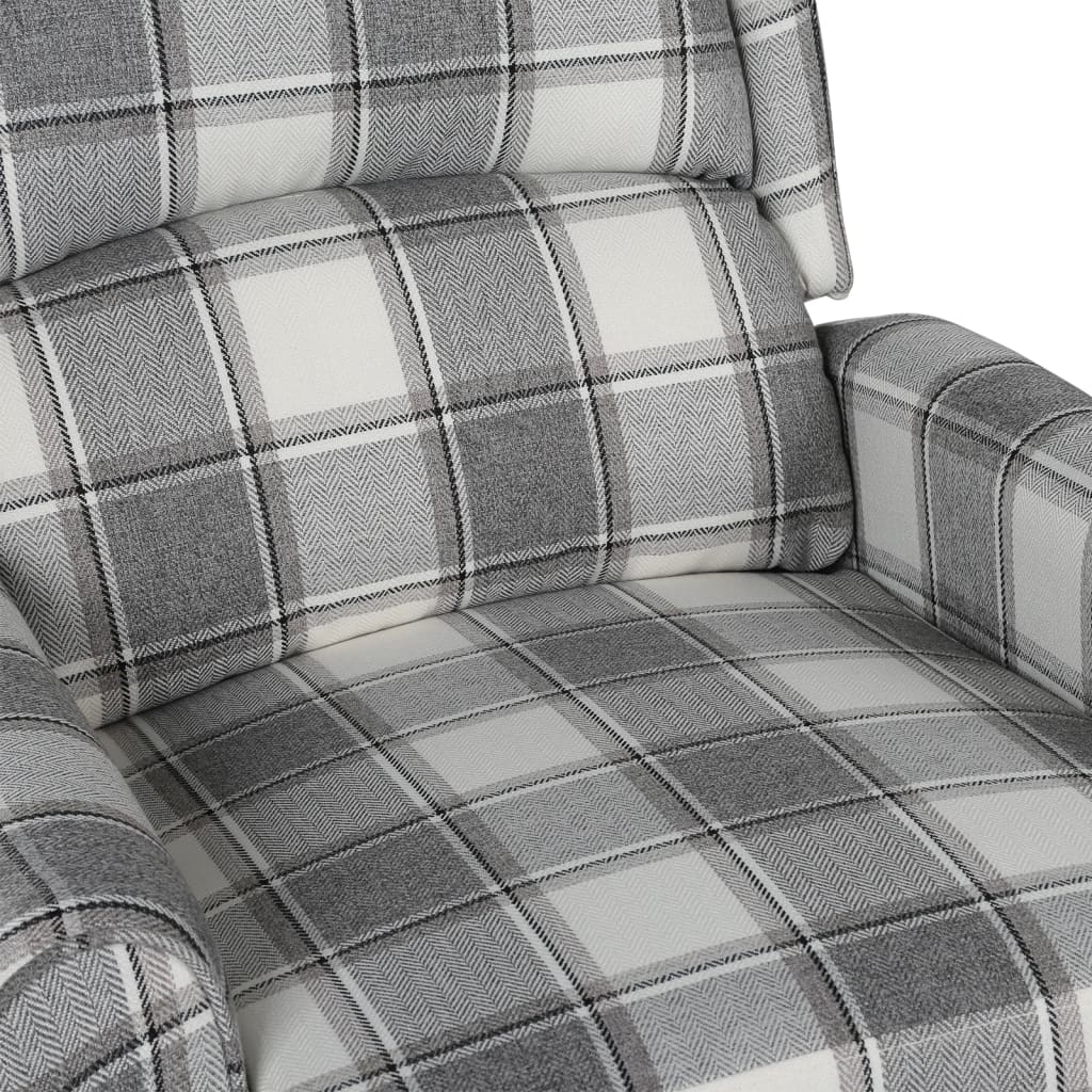 Masážní polohovací křeslo bílo-šedé textil