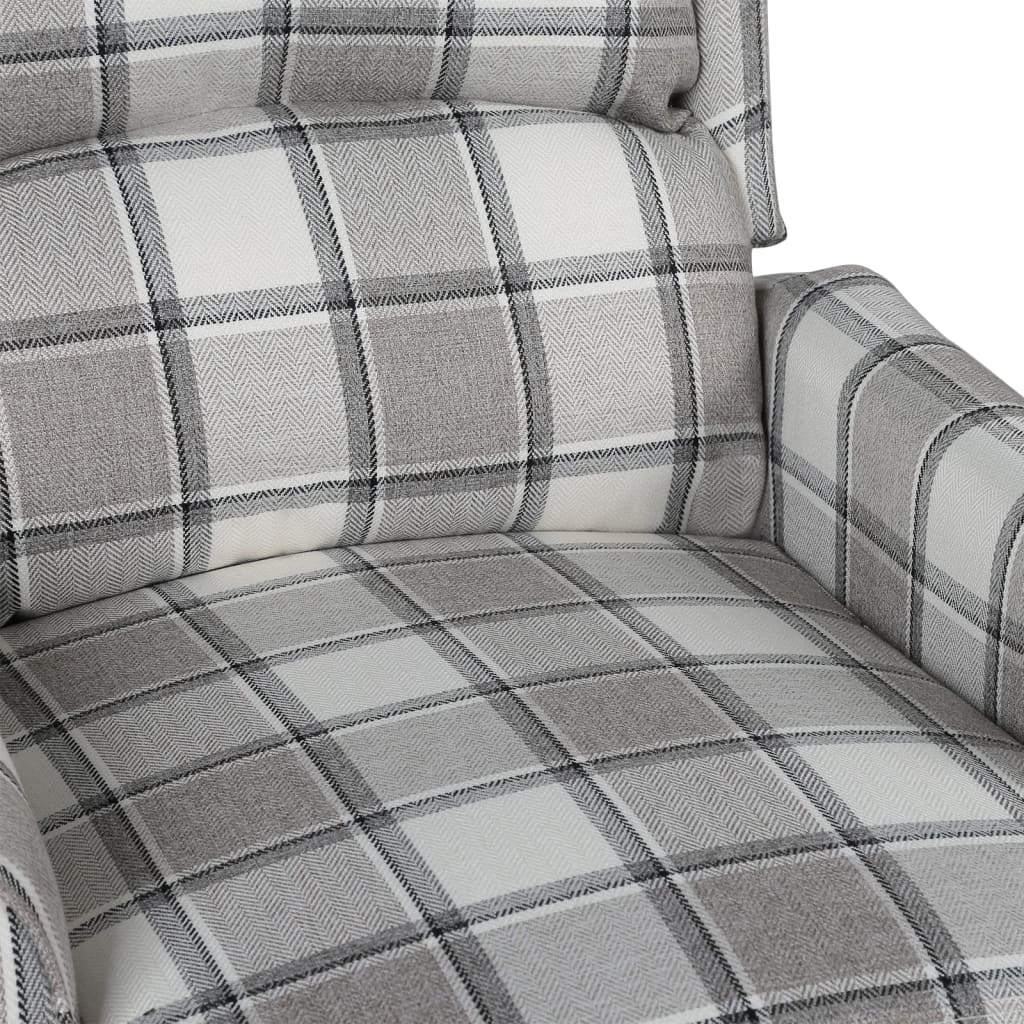 Masážní polohovací křeslo šedé textil