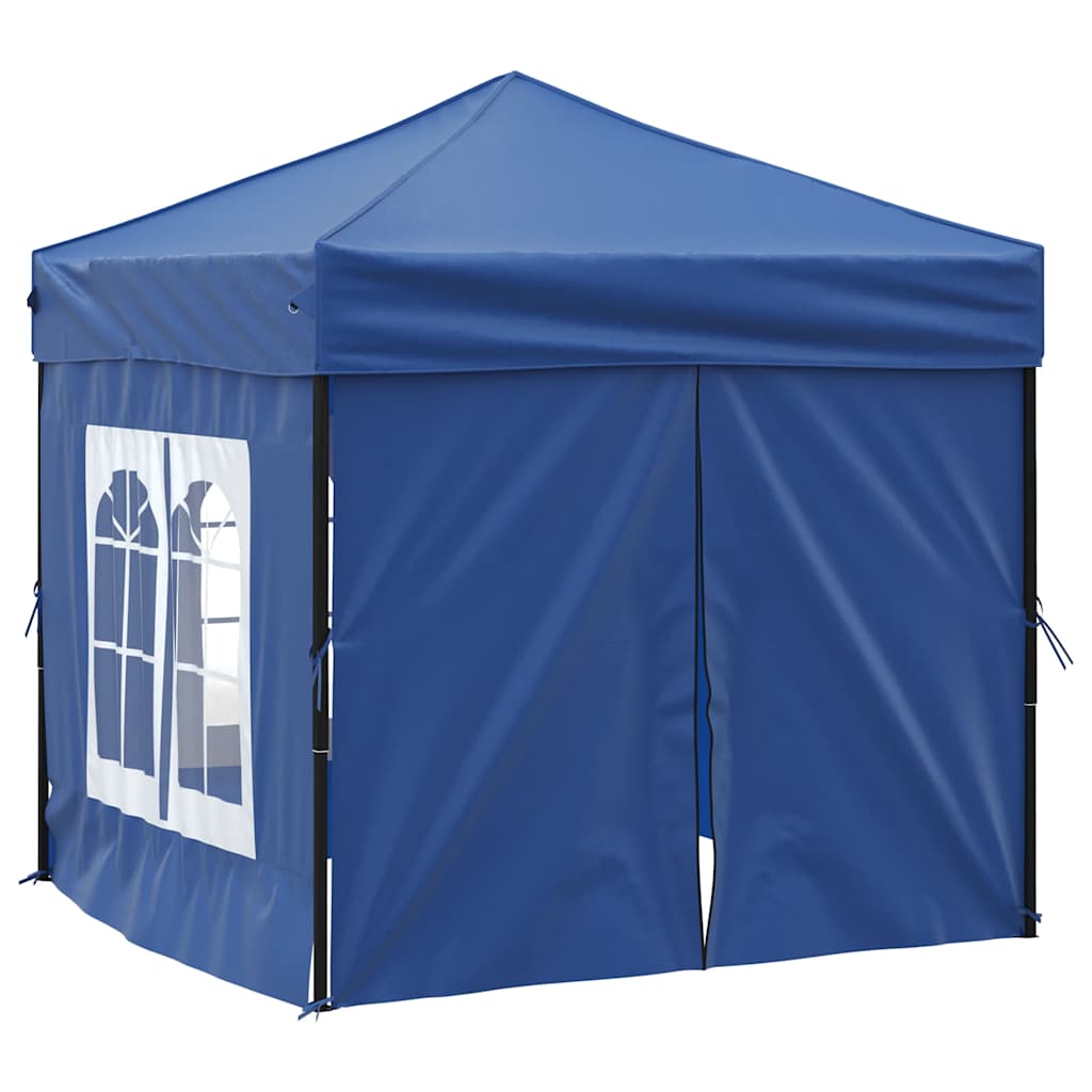 Skládací party stan s bočními stěnami modrý 2 x 2 m