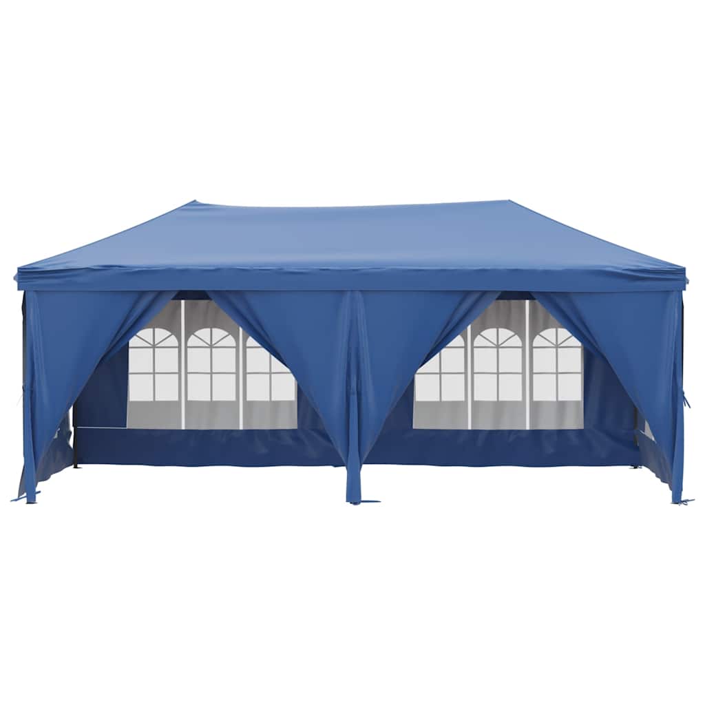 Skládací party stan s bočními stěnami modrý 3 x 6 m