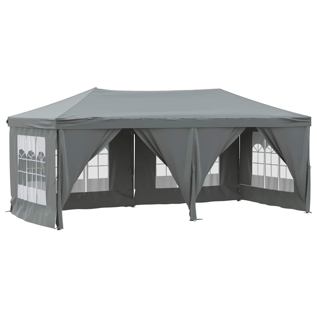 Skládací party stan s bočními stěnami antracitový 3 x 6 m