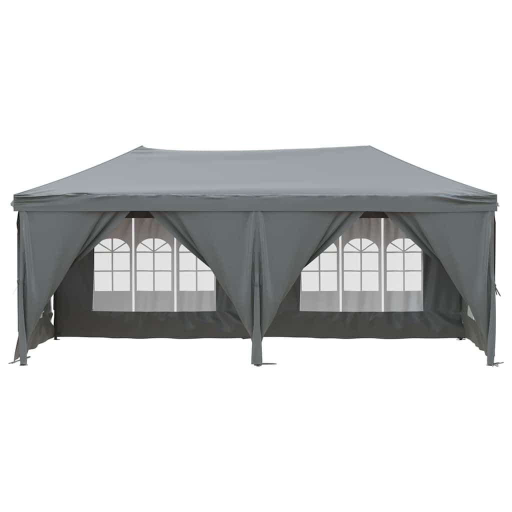 Skládací party stan s bočními stěnami antracitový 3 x 6 m