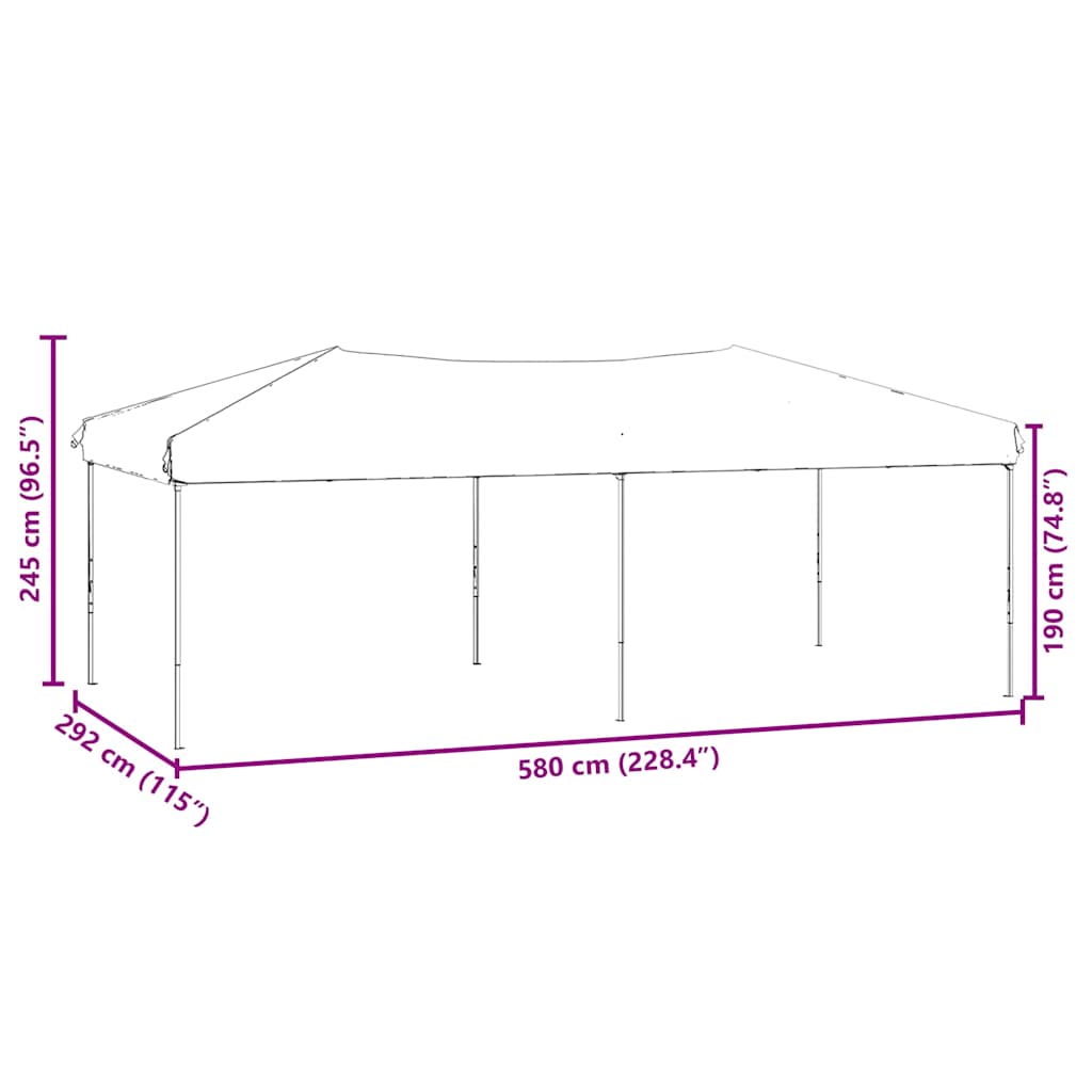 Skládací party stan s bočními stěnami bílý 3 x 6 m