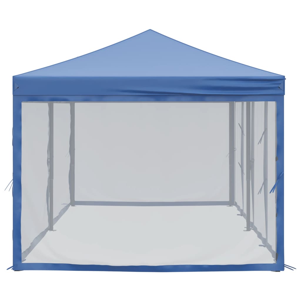 Skládací party stan s bočními stěnami modrý 3 x 6 m