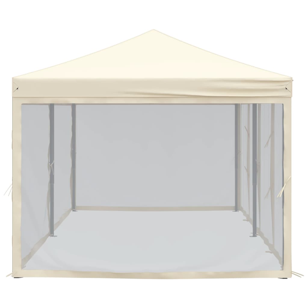 Skládací party stan s bočními stěnami krémový 3 x 6 m