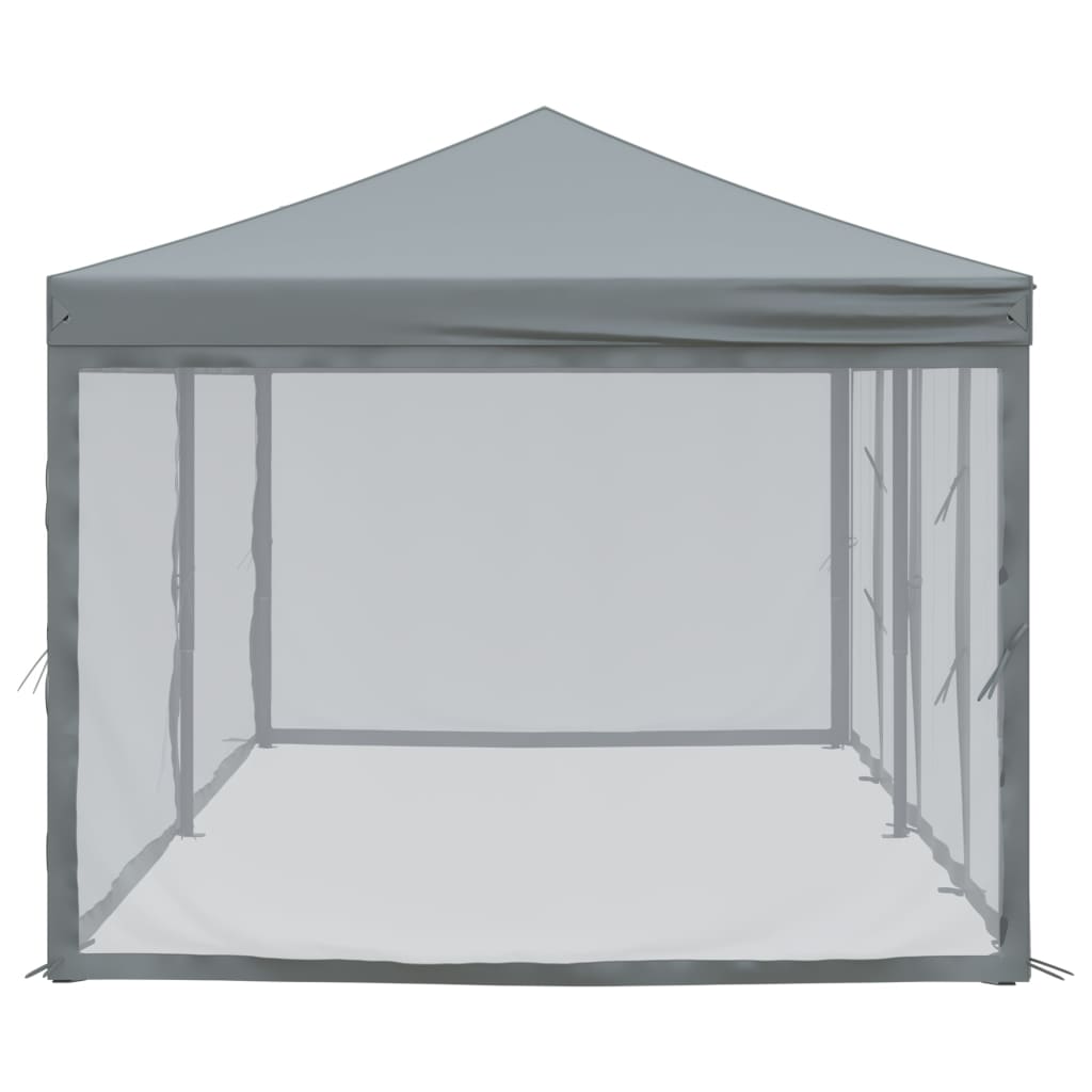 Skládací party stan s bočními stěnami antracitový 3 x 6 m