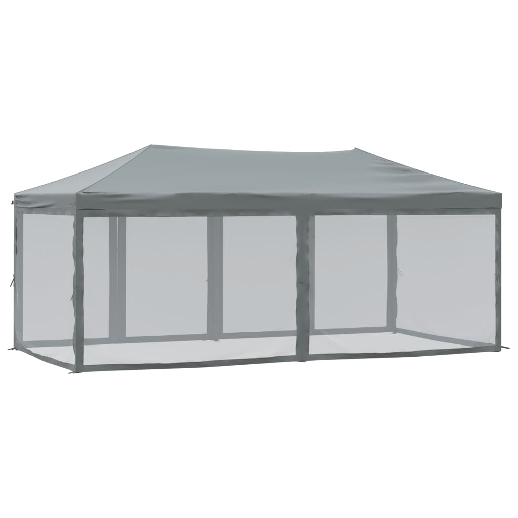 Skládací party stan s bočními stěnami antracitový 3 x 6 m