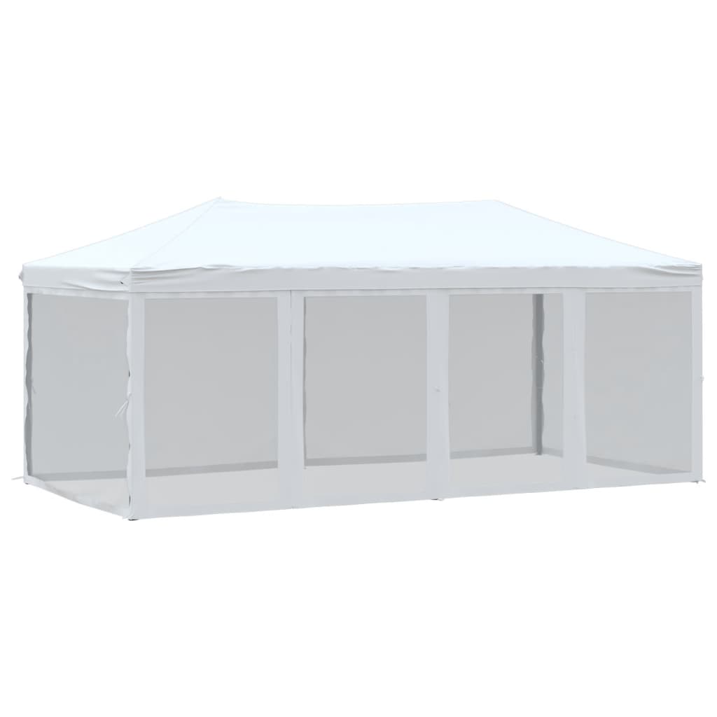 Skládací party stan s bočními stěnami bílý 3 x 6 m