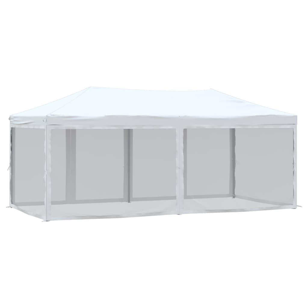 Skládací party stan s bočními stěnami bílý 3 x 6 m