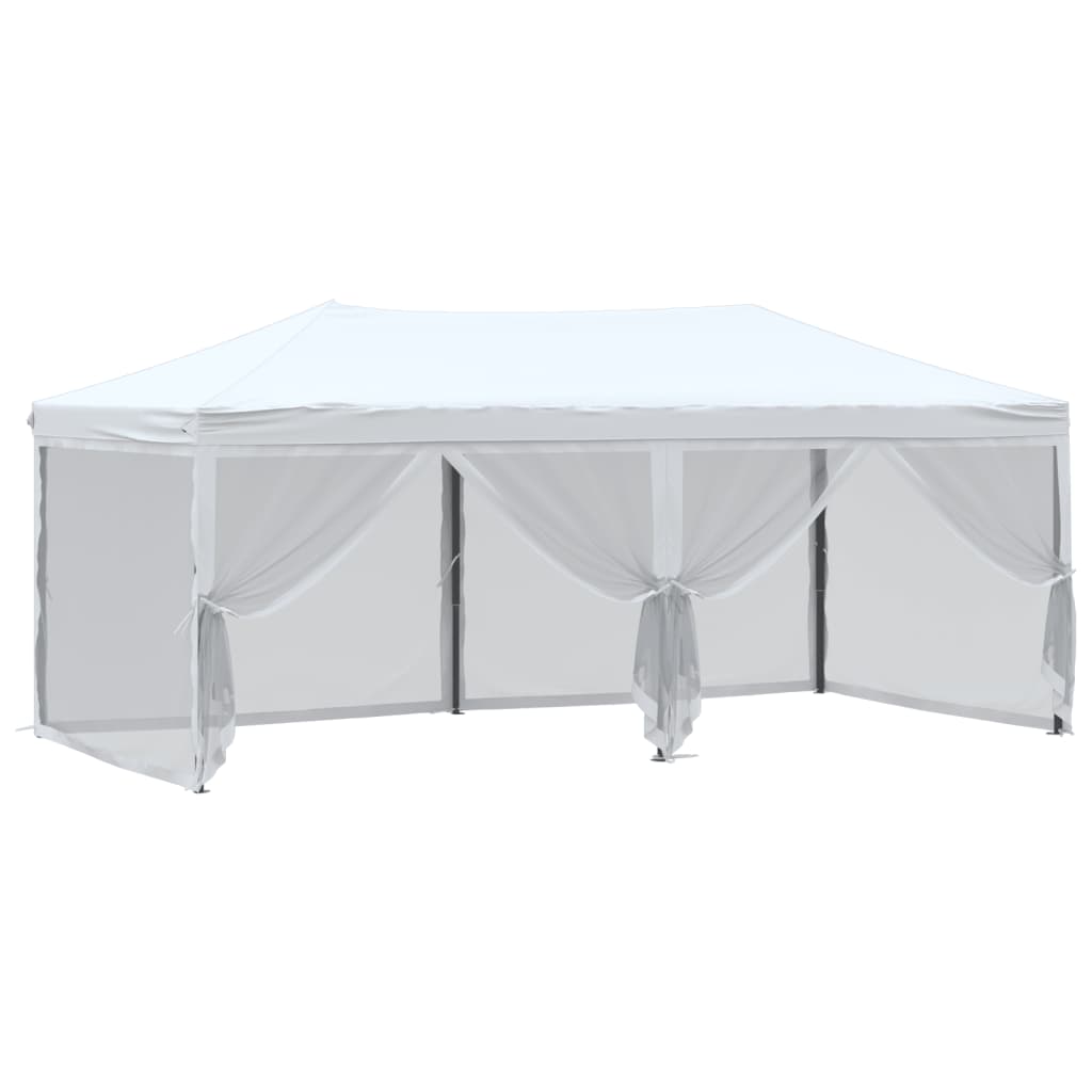 Skládací party stan s bočními stěnami bílý 3 x 6 m