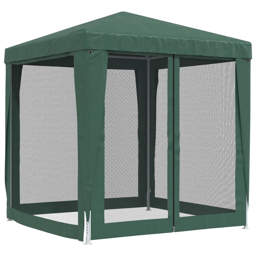 Party stan se 4 síťovanými bočnicemi zelený 2 x 2 m HDPE