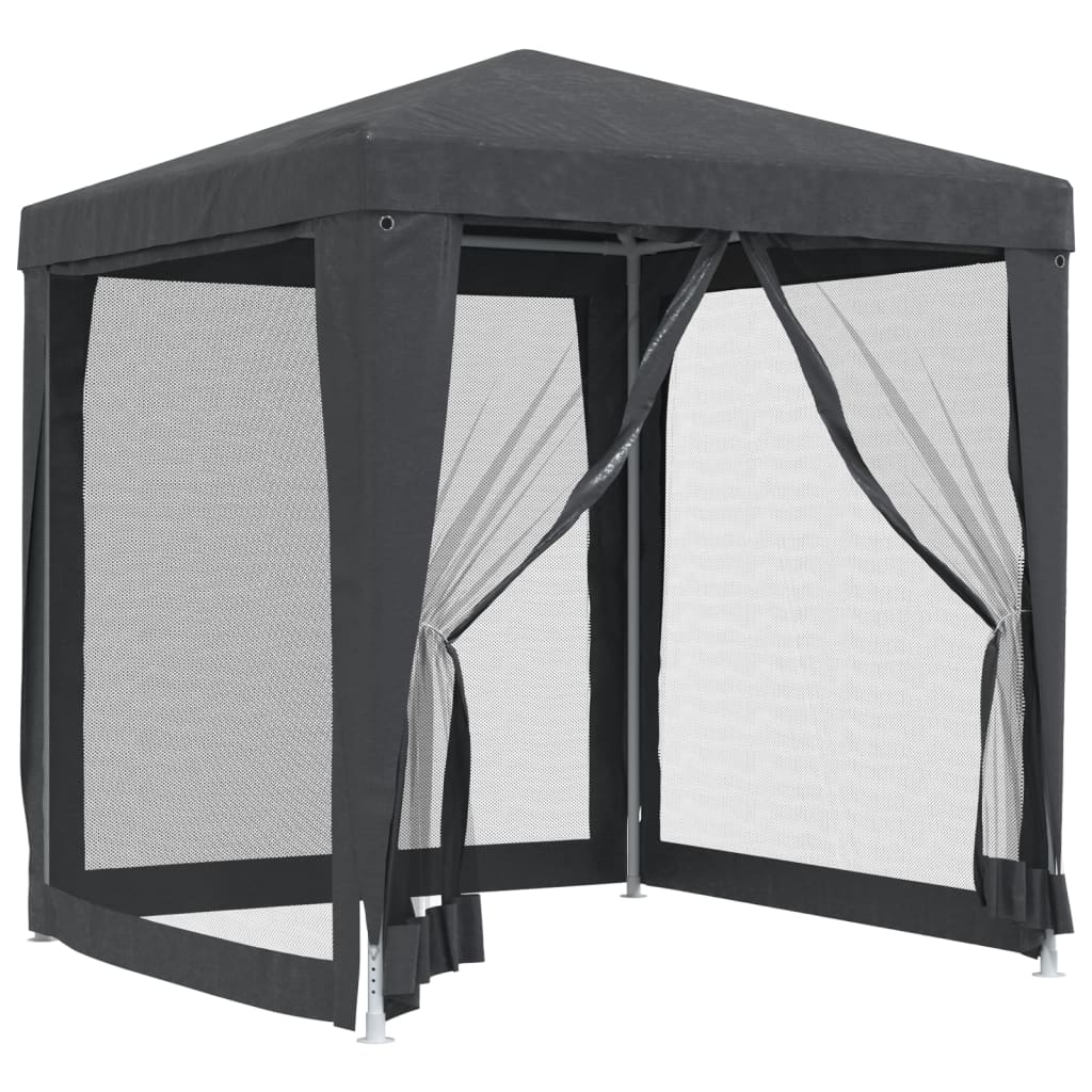 Party stan se 4 síťovanými bočnicemi antracitový 2 x 2 m HDPE