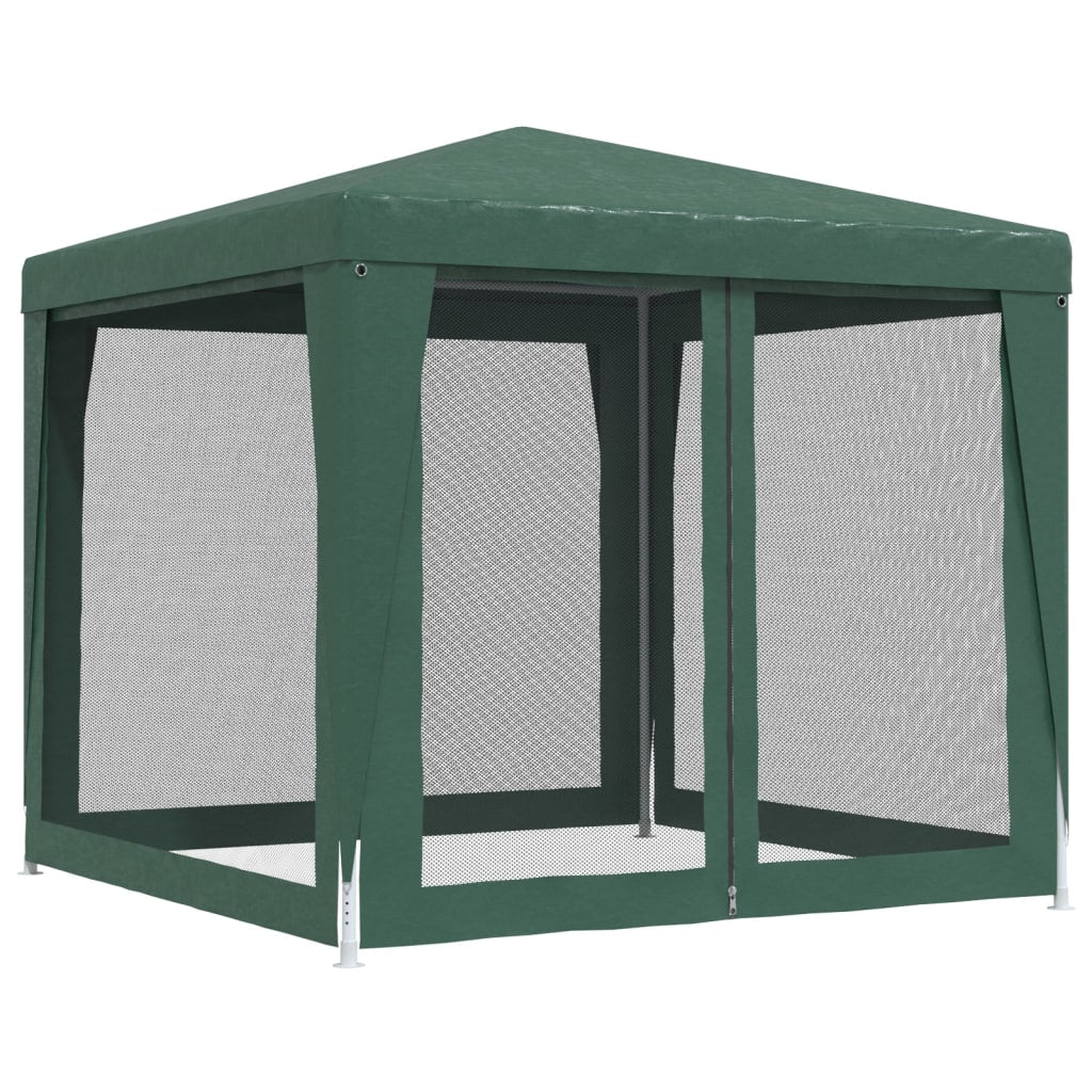 Party stan se 4 síťovanými bočnicemi zelený 2,5 x 2,5 m HDPE