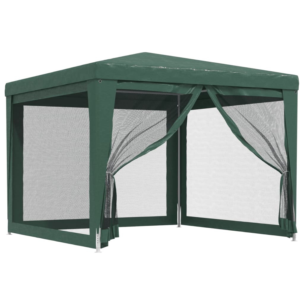 Party stan se 4 síťovanými bočnicemi zelený 3 x 3 m HDPE