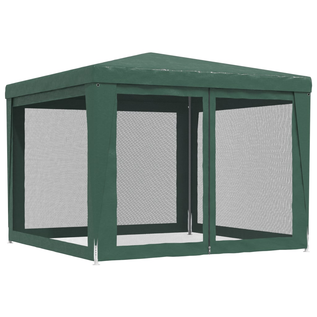 Party stan se 4 síťovanými bočnicemi zelený 3 x 3 m HDPE