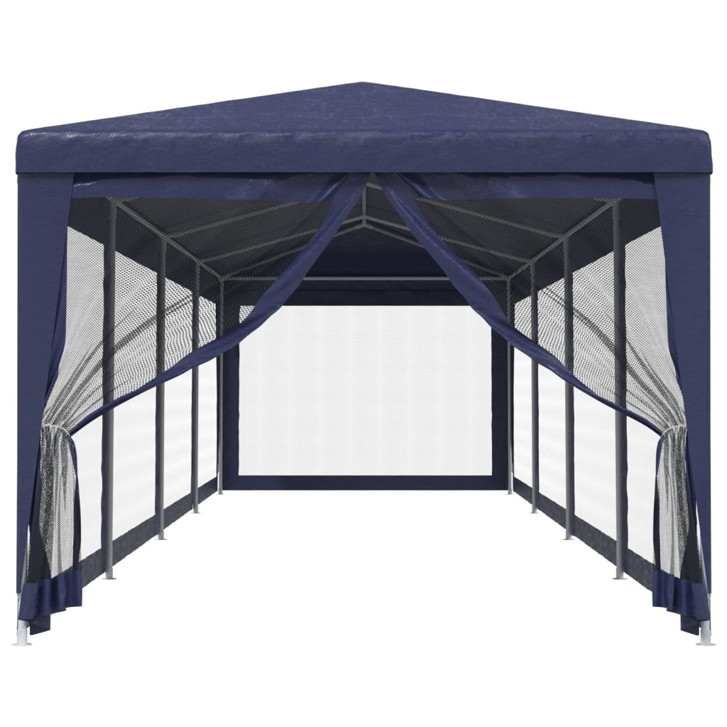 Party stan s 10 síťovanými bočnicemi modrý 3 x 12 m HDPE