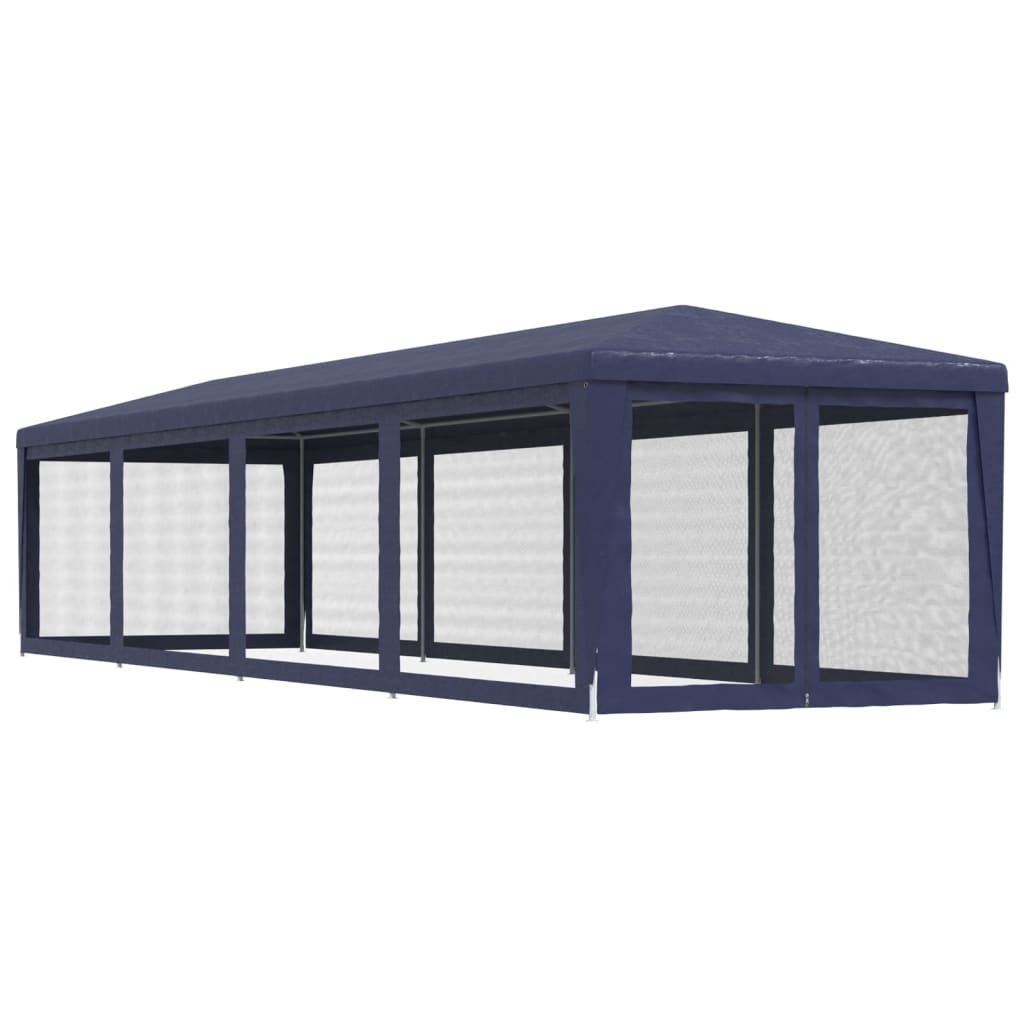 Party stan s 10 síťovanými bočnicemi modrý 3 x 12 m HDPE