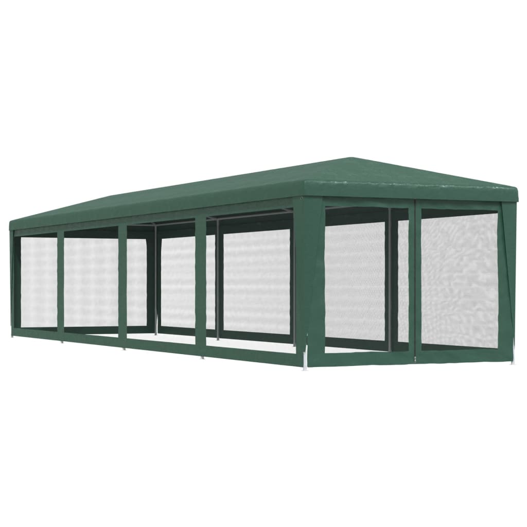 Party stan s 10 síťovanými bočnicemi zelený 3 x 12 m HDPE