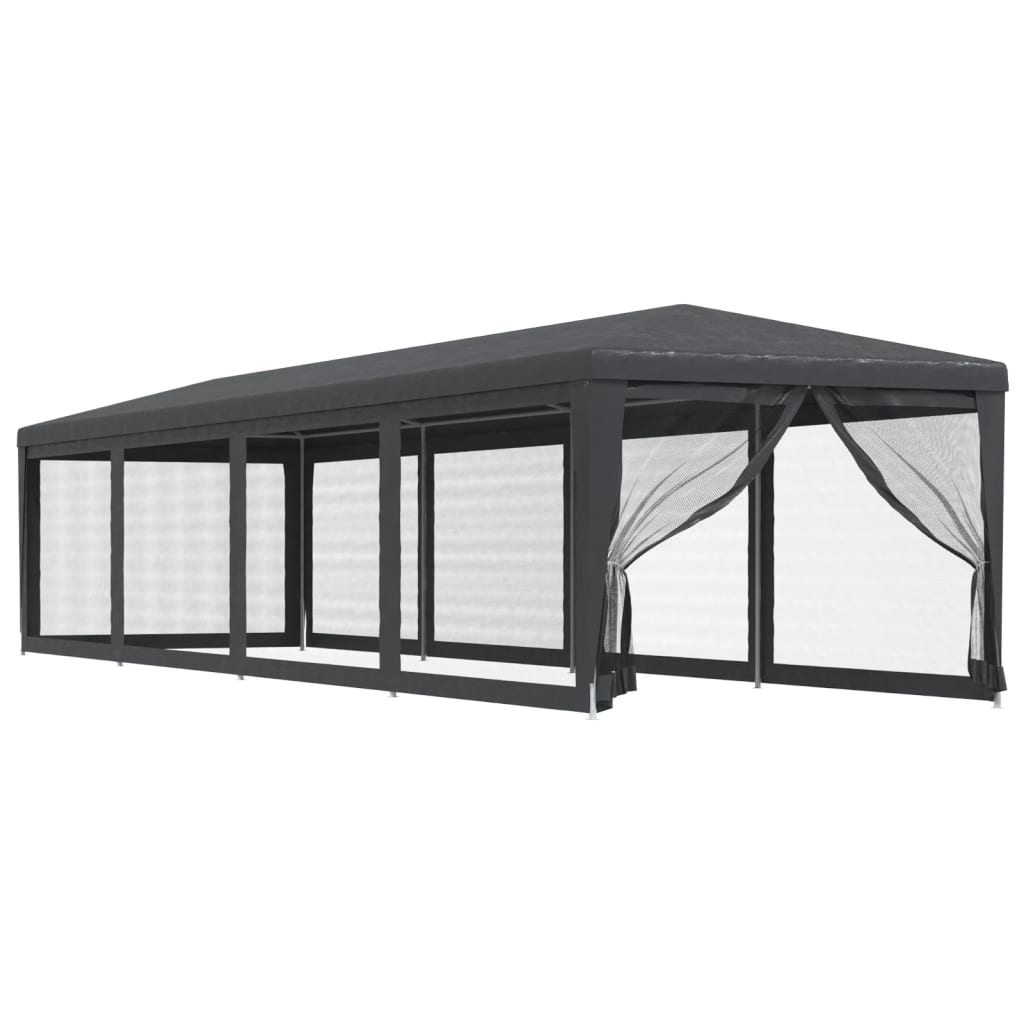 Party stan s 10 síťovanými bočnicemi antracitový 3 x 12 m HDPE