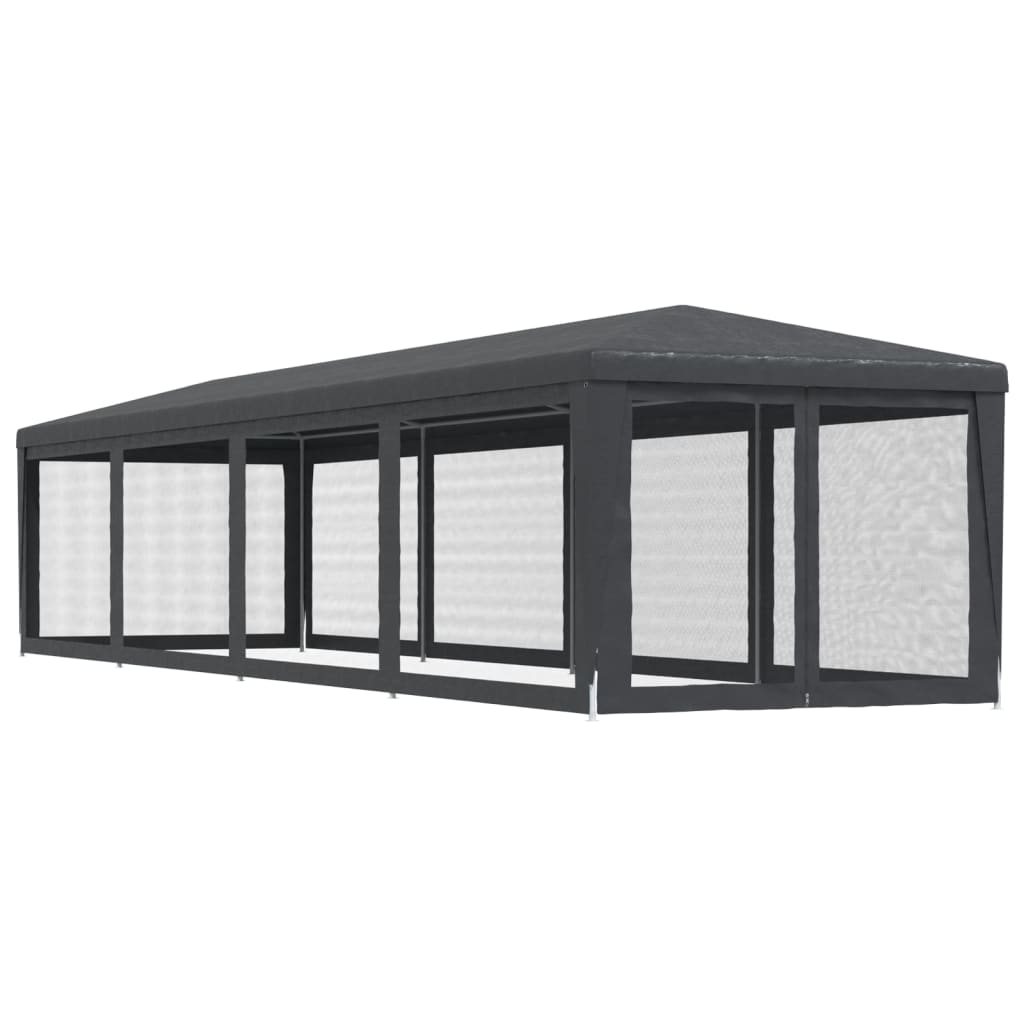Party stan s 10 síťovanými bočnicemi antracitový 3 x 12 m HDPE