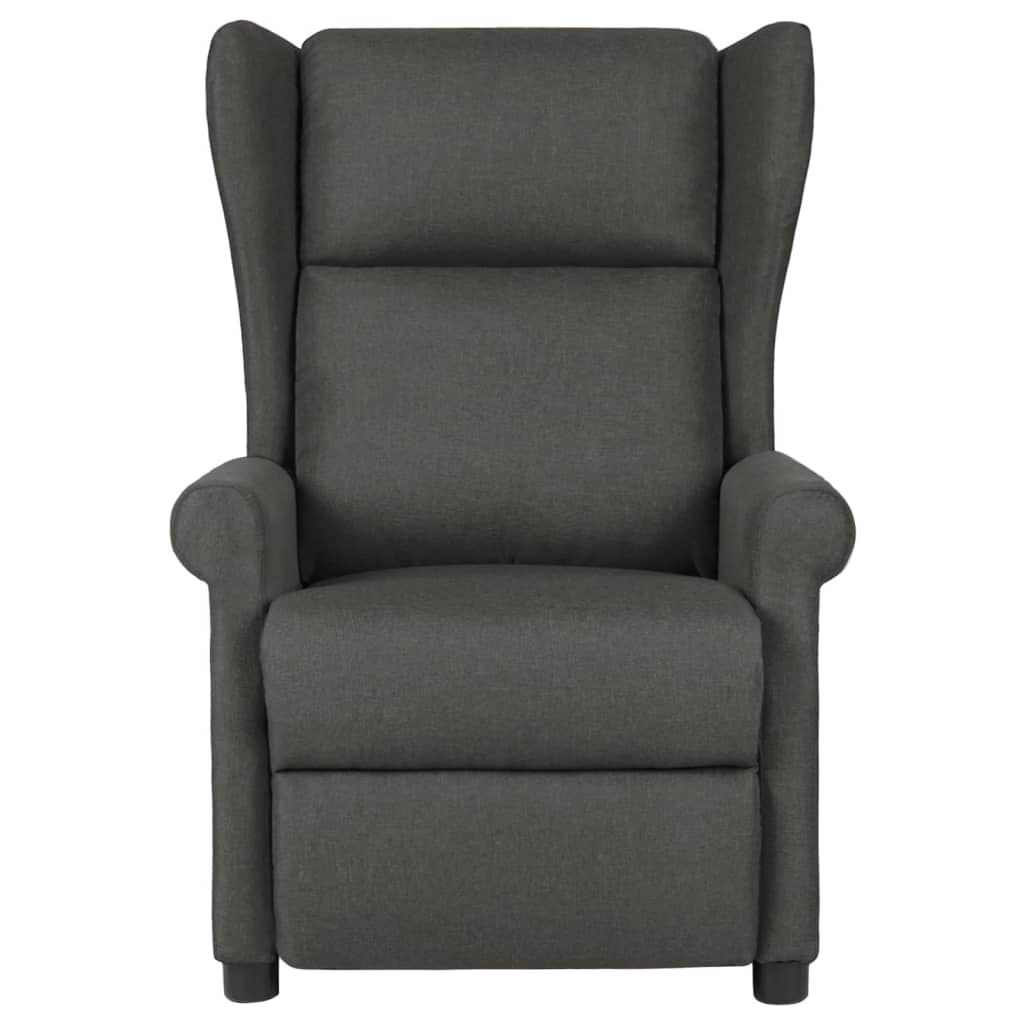 Masážní křeslo tmavě šedé textil