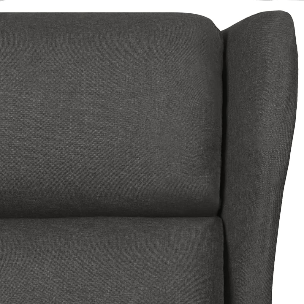 Masážní křeslo tmavě šedé textil