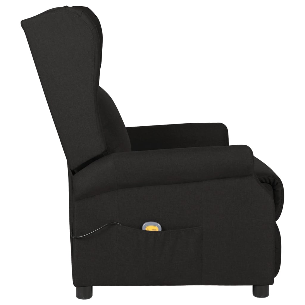 Masážní křeslo černé textil