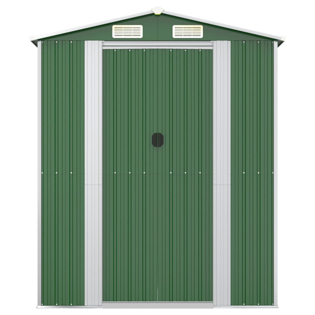 Zahradní kůlna zelená 192x772x223 cm pozinkovaná ocel