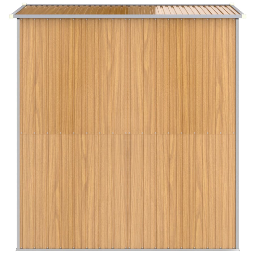 Zahradní kůlna světle hnědá 192x191x223 cm pozinkovaná ocel
