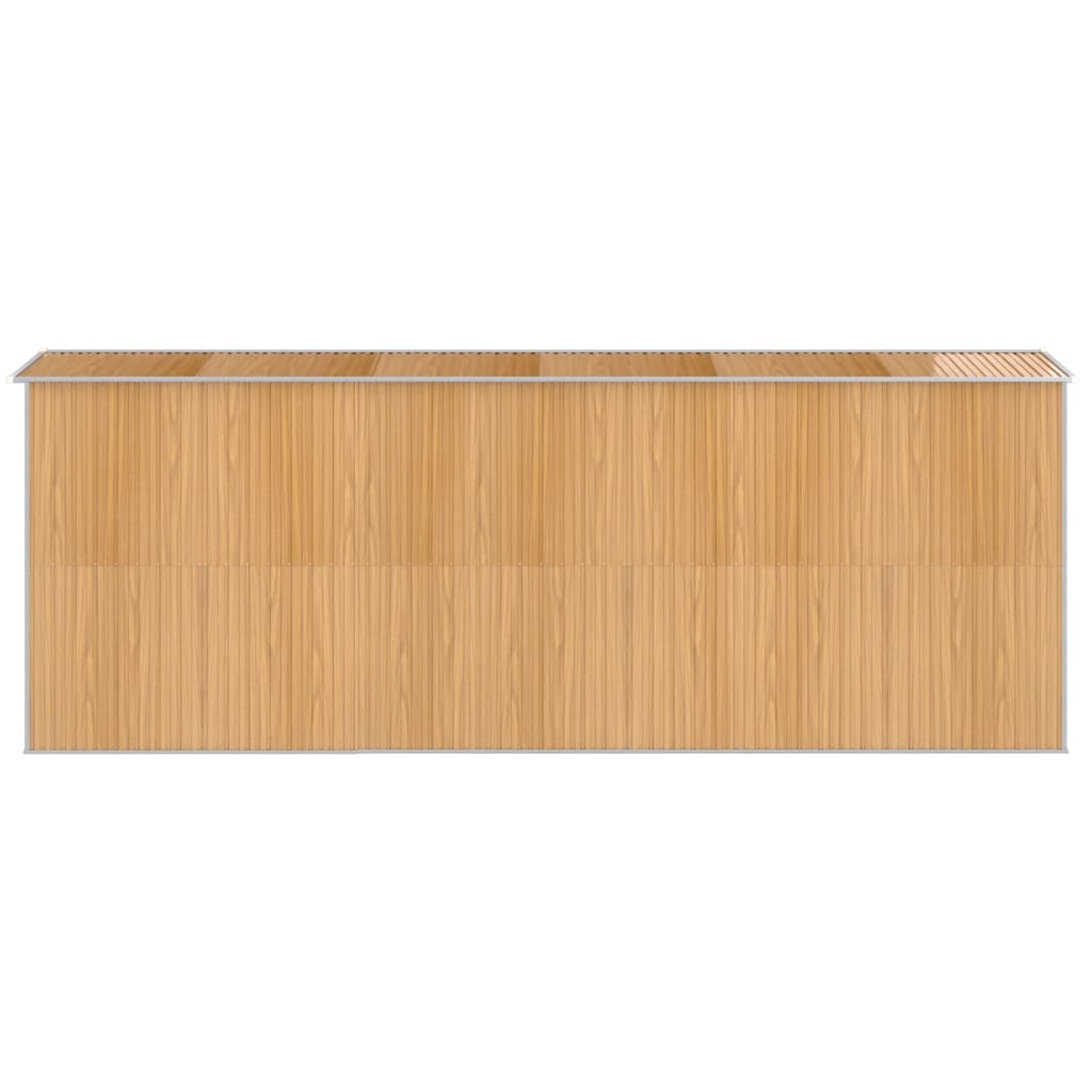 Zahradní kůlna světle hnědá 192x523x223 cm pozinkovaná ocel