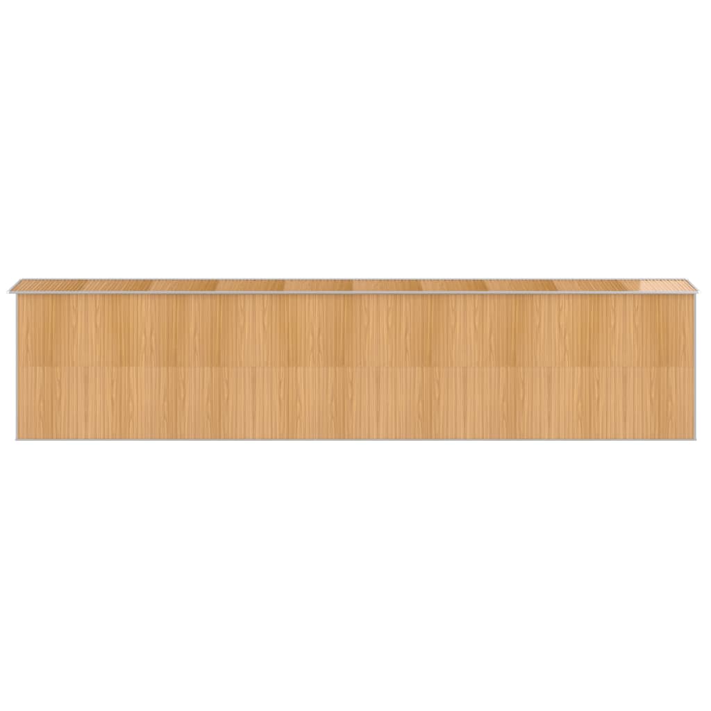 Zahradní kůlna světle hnědá 192x855x223 cm pozinkovaná ocel