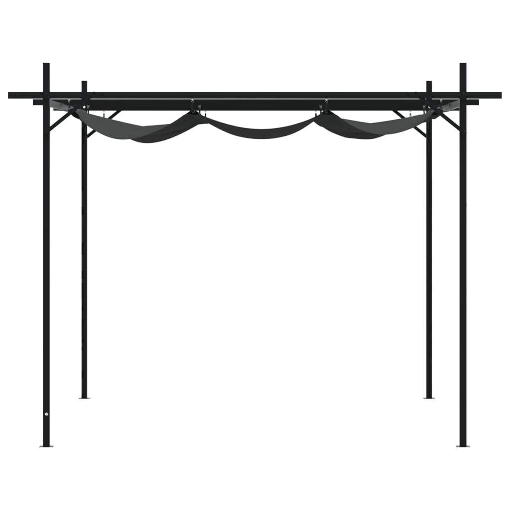 Pergola se zatahovací střechou antracitová 295 x 292 x 230 cm