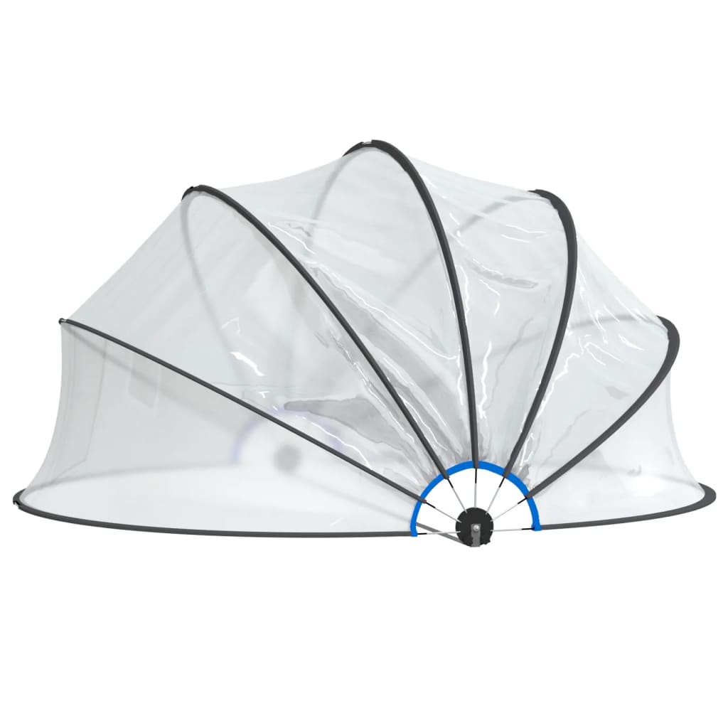 Kopule na bazén kulatá 376 x 188 cm PVC