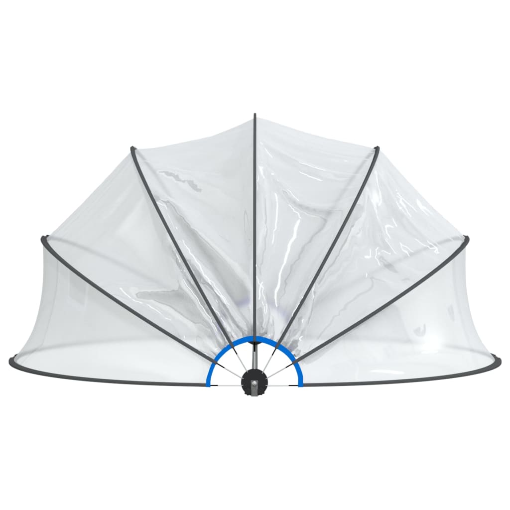 Kopule na bazén kulatá 376 x 188 cm PVC