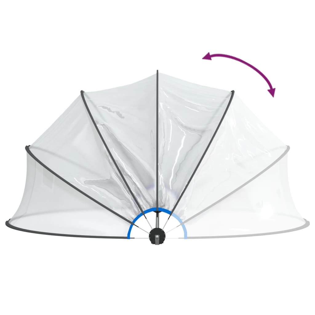 Kopule na bazén kulatá 376 x 188 cm PVC