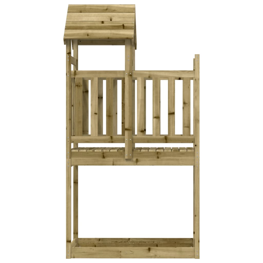 Hrací věž 52,5 x 110,5 x 214 cm impregnované borové dřevo