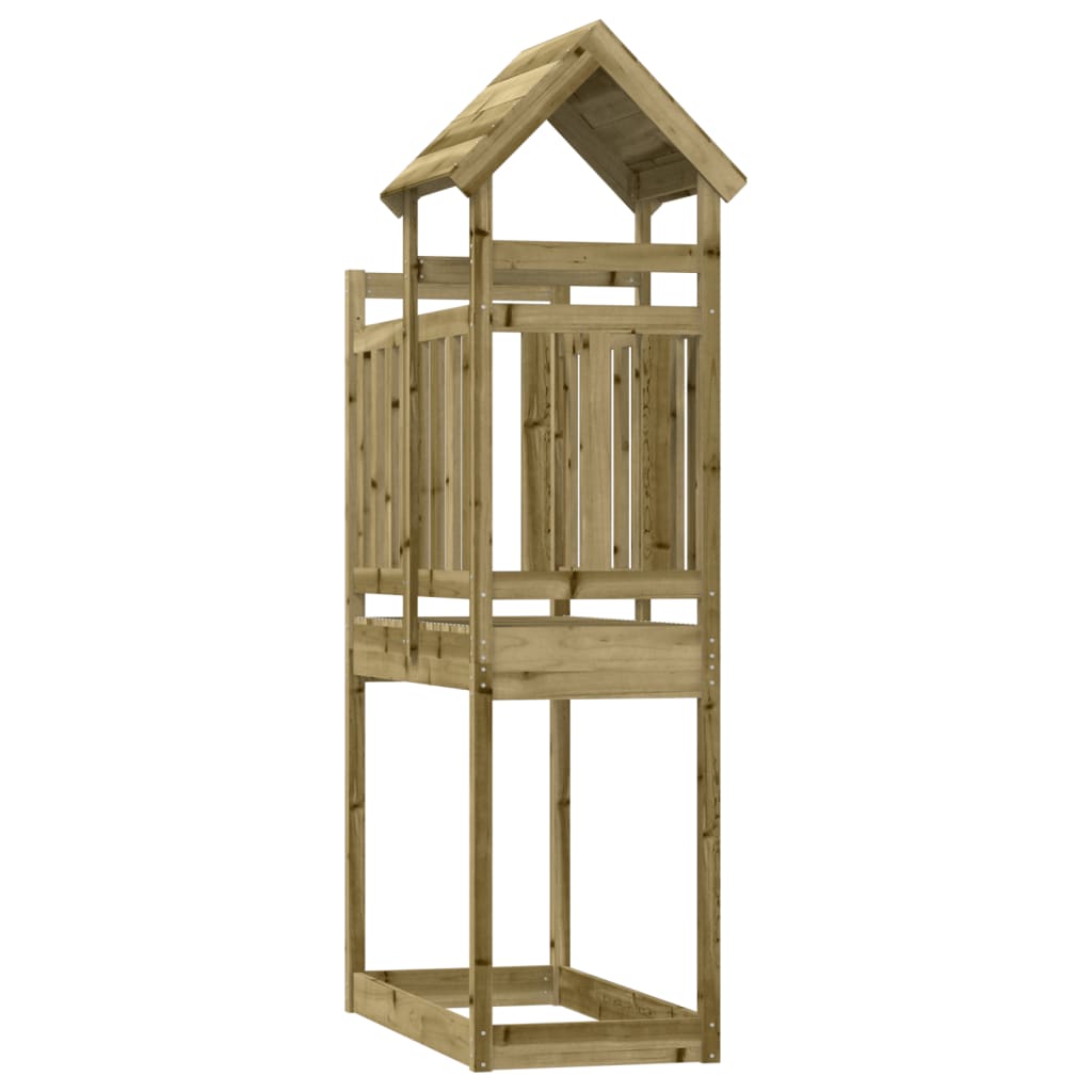 Hrací věž 52,5 x 110,5 x 214 cm impregnované borové dřevo