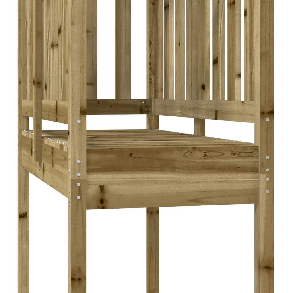 Hrací věž 52,5 x 110,5 x 214 cm impregnované borové dřevo